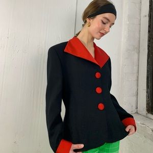 Christian Dior blazer with silk lapel and buttons